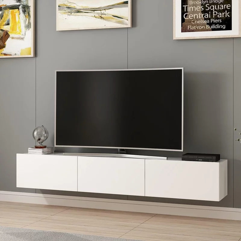Comoda TV Rigel - White, Alb, 180x30x32 cm